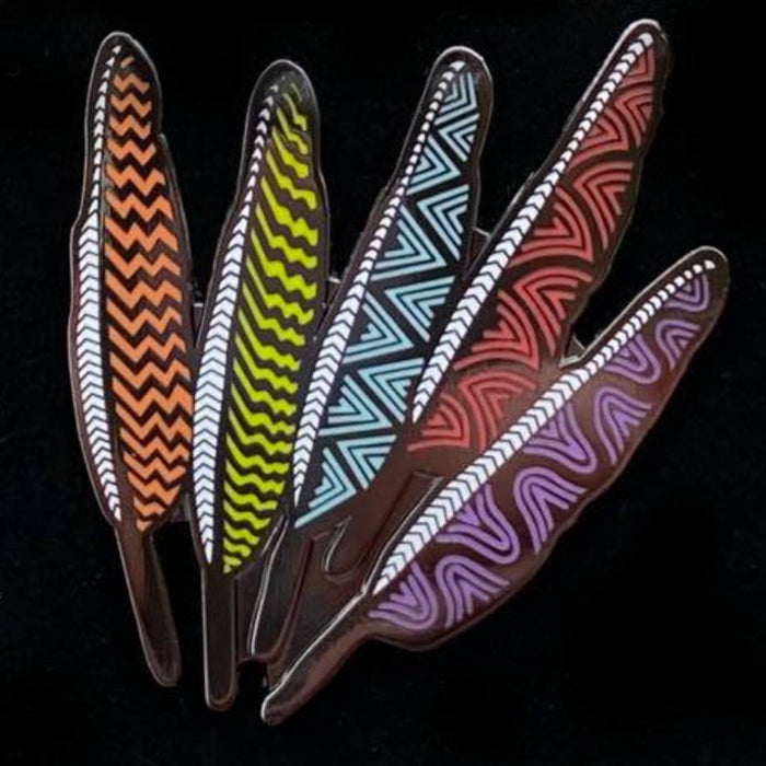 Ngarga Warendj - Lapel Pin - Five Feathers