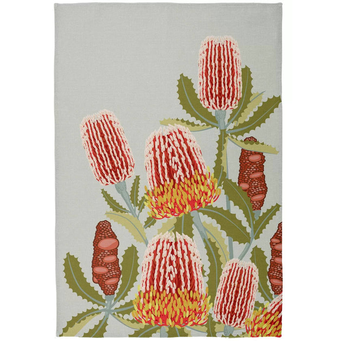 Print Sisters - Recycled Microfibre Tea Towel - Firewood Banksia