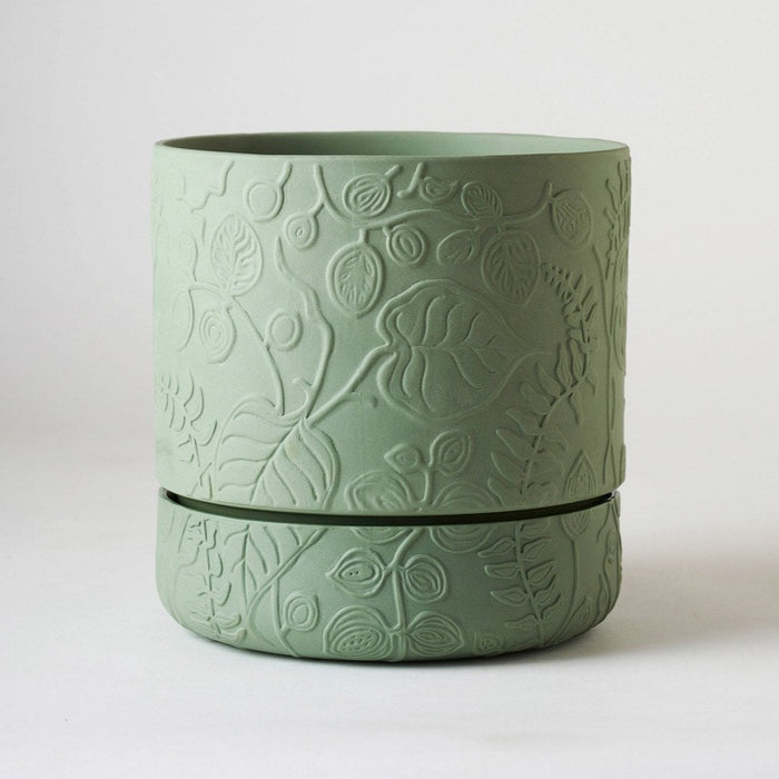 Angus & Celeste - Folia Plant Pot - Olive Green