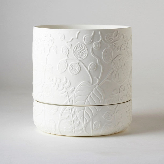 Angus & Celeste - Folia Plant Pot - White