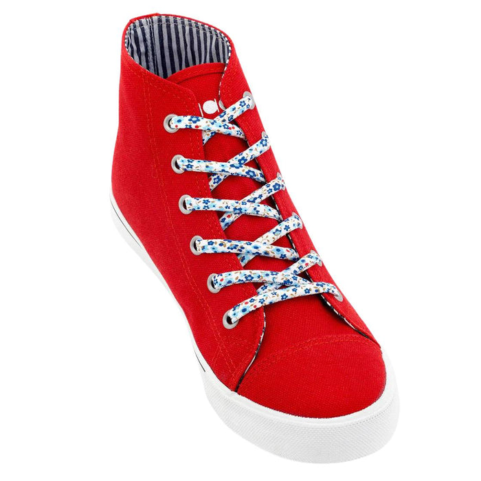 SLIWILS - Shoelaces - Flowers - Blue