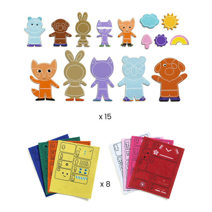 Djeco - Do It Yourself Craft Kit - Funky Family Magnets