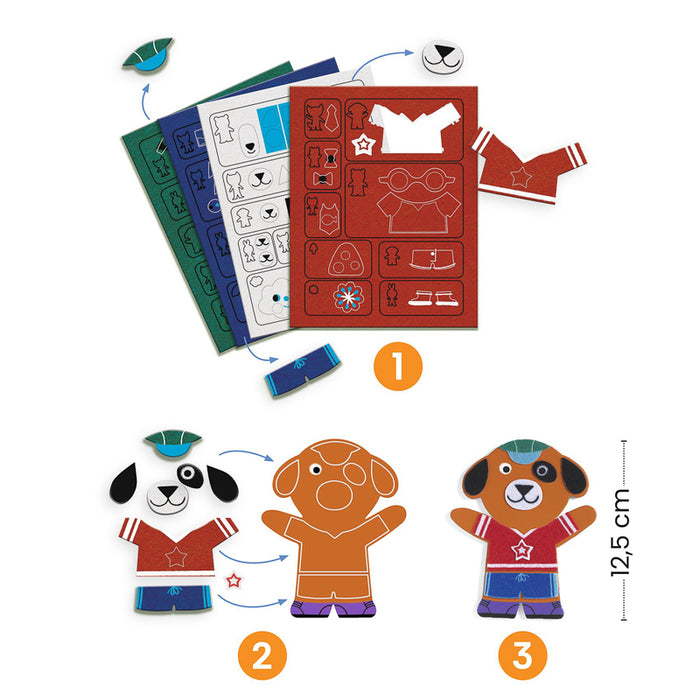 Djeco - Do It Yourself Craft Kit - Funky Family Magnets