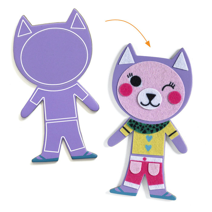 Djeco - Do It Yourself Craft Kit - Funky Family Magnets