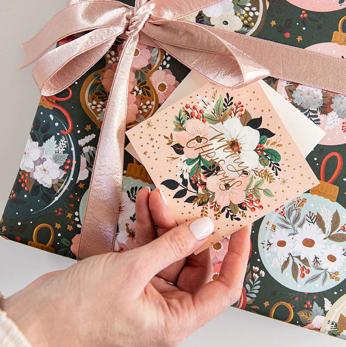 Bespoke Letterpress - Christmas Card - Pack of 12 - Floral  Fields