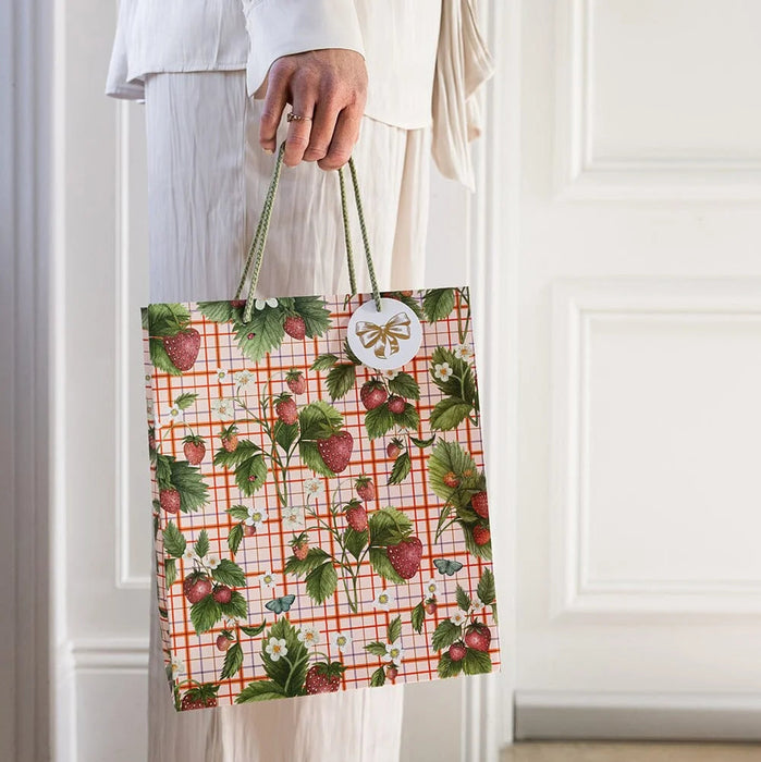 Bespoke Letterpress - Large Gift Bag - Strawberriues