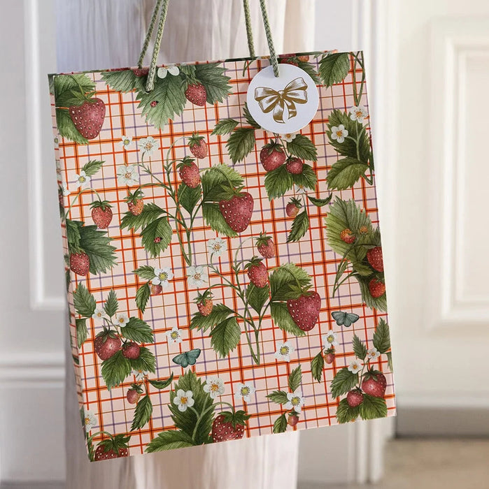 Bespoke Letterpress - Large Gift Bag - Strawberriues