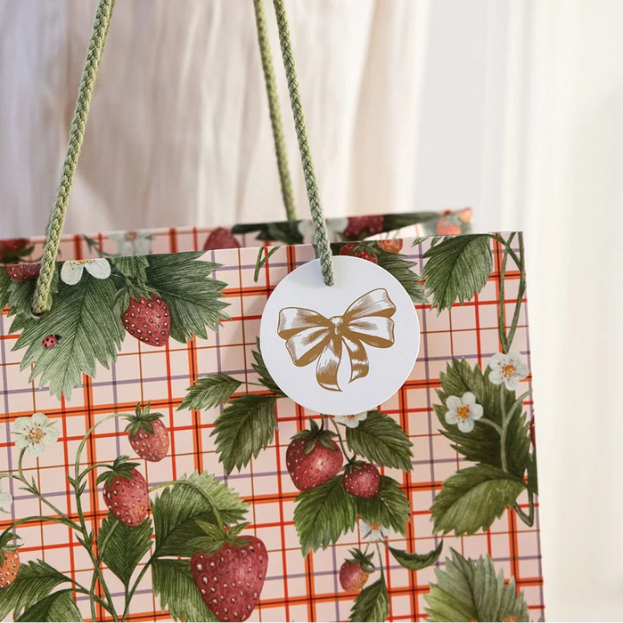 Bespoke Letterpress - Large Gift Bag - Strawberriues