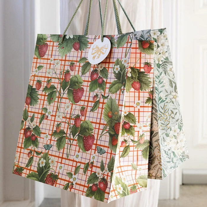 Bespoke Letterpress - Large Gift Bag - Strawberriues