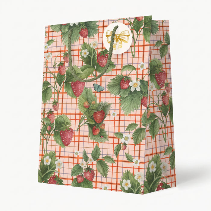 Bespoke Letterpress - Large Gift Bag - Strawberriues