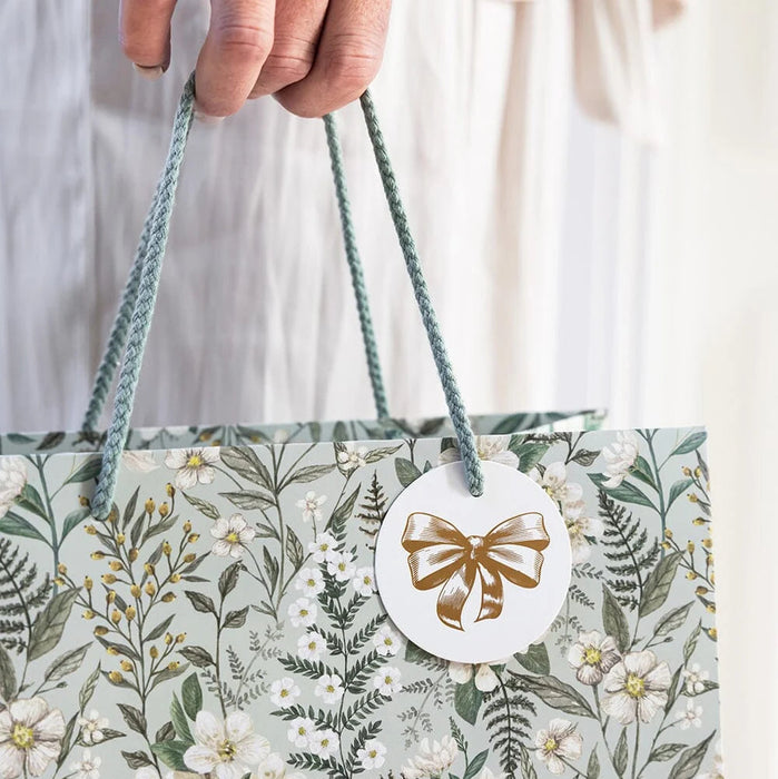 Bespoke Letterpress - Large Gift Bag - Ivory Garden