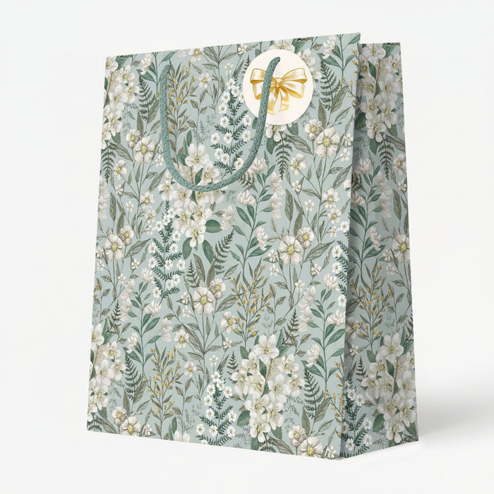 Bespoke Letterpress - Large Gift Bag - Ivory Garden