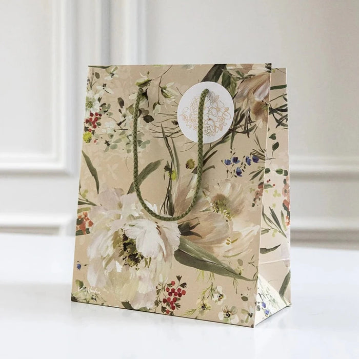 Bespoke Letterpress - Medium Gift Bag - Summer Peonies