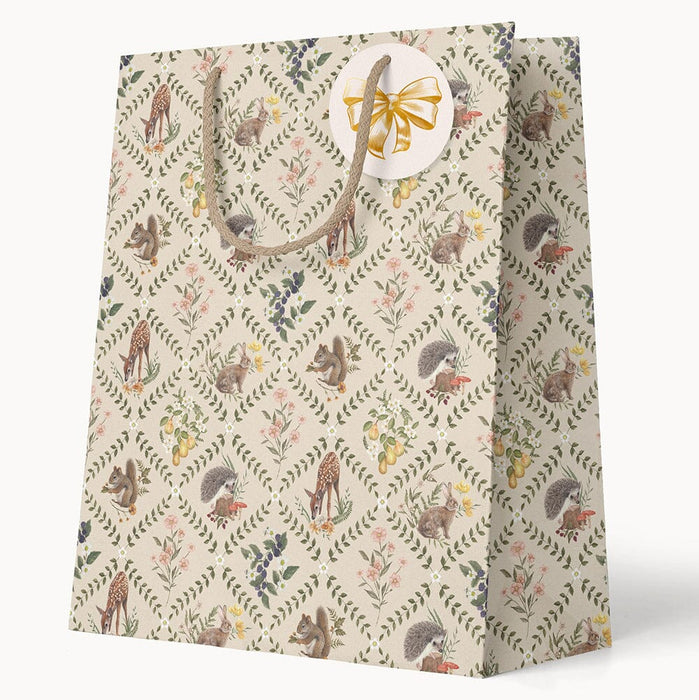 Bespoke Letterpress - Medium Gift Bag - Wildflower Trellis