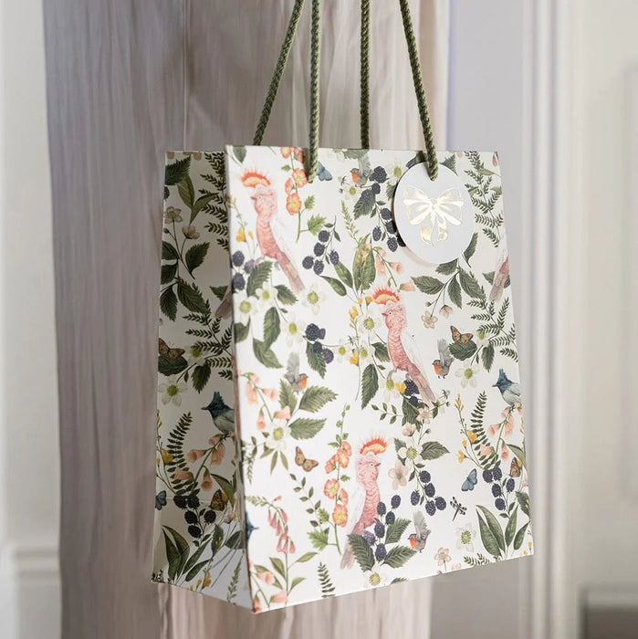 Bespoke Letterpress - Medium Gift Bag - Cockatoo