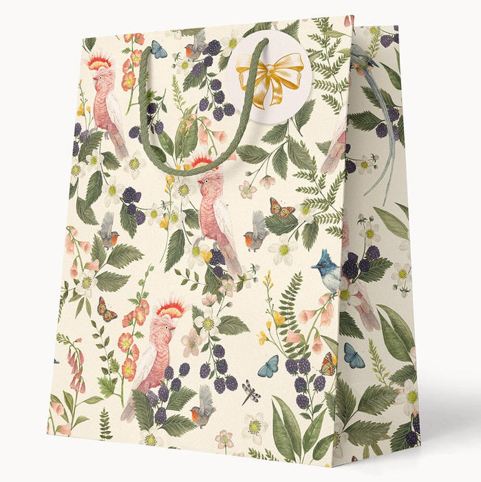 Bespoke Letterpress - Medium Gift Bag - Cockatoo