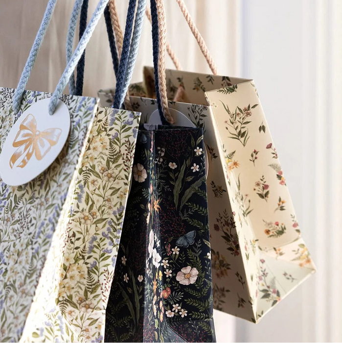 Bespoke Letterpress - Small Gift Bag - Dainty Blooms