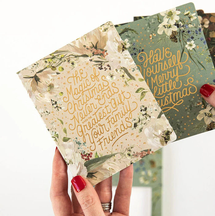 Bespoke Letterpress - Christmas Card -  Pack of 6 -  English  Garden