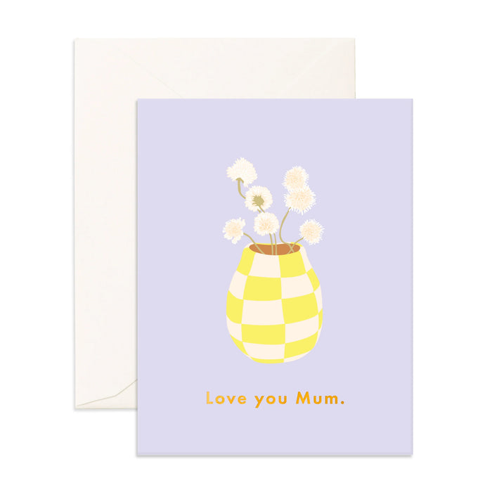 Fox & Fallow - Mothers Day Card - Love You Mum Vase