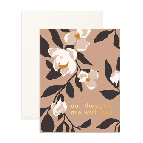 Fox & Fallow - Sympathy Card - Our thoughts are with you