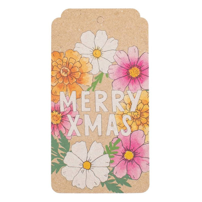 Sow 'n Sow - Christmas Gift Tags - Pack of 10 - Merry Xmas Blooms