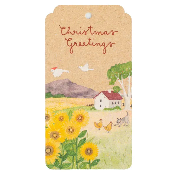 Sow 'n Sow - Christmas Gift Tag - Christmas Sunflowers