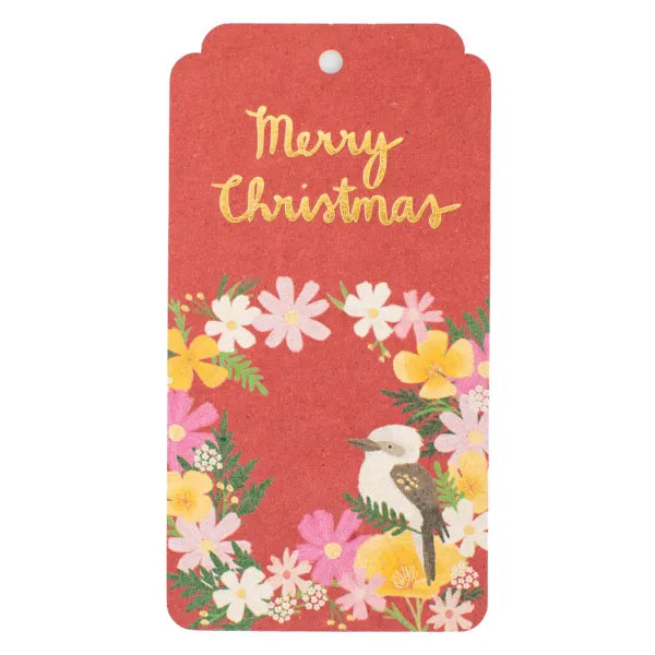 Sow 'n Sow - Christmas Gift Tag - Christmas Wildflowers - Red