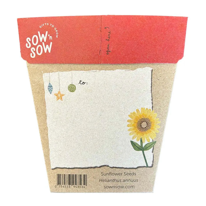 Sow 'n Sow - Gift of Seeds - Christmas Greetings - Sunflowers