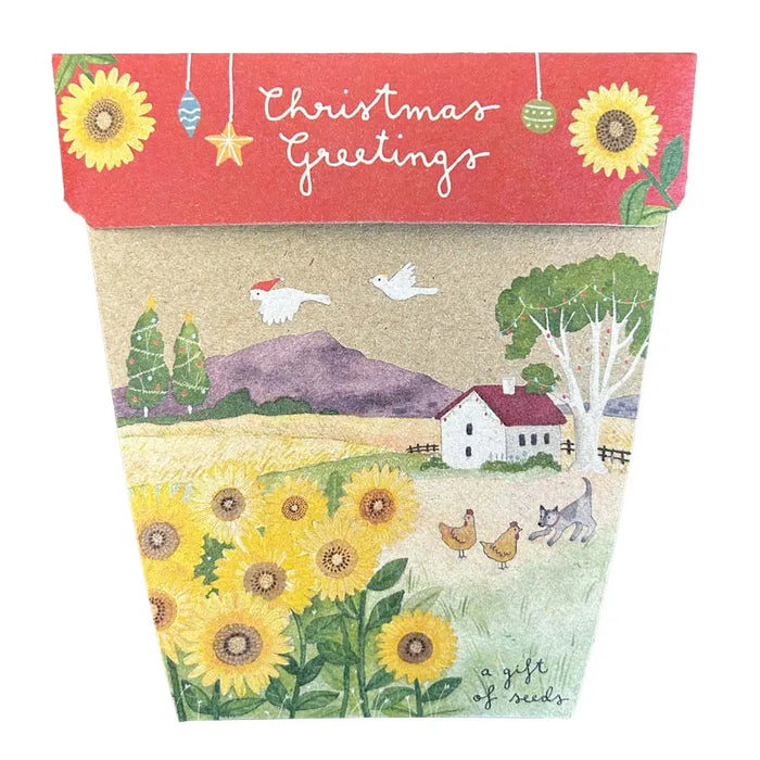 Sow 'n Sow - Gift of Seeds - Christmas Greetings - Sunflowers