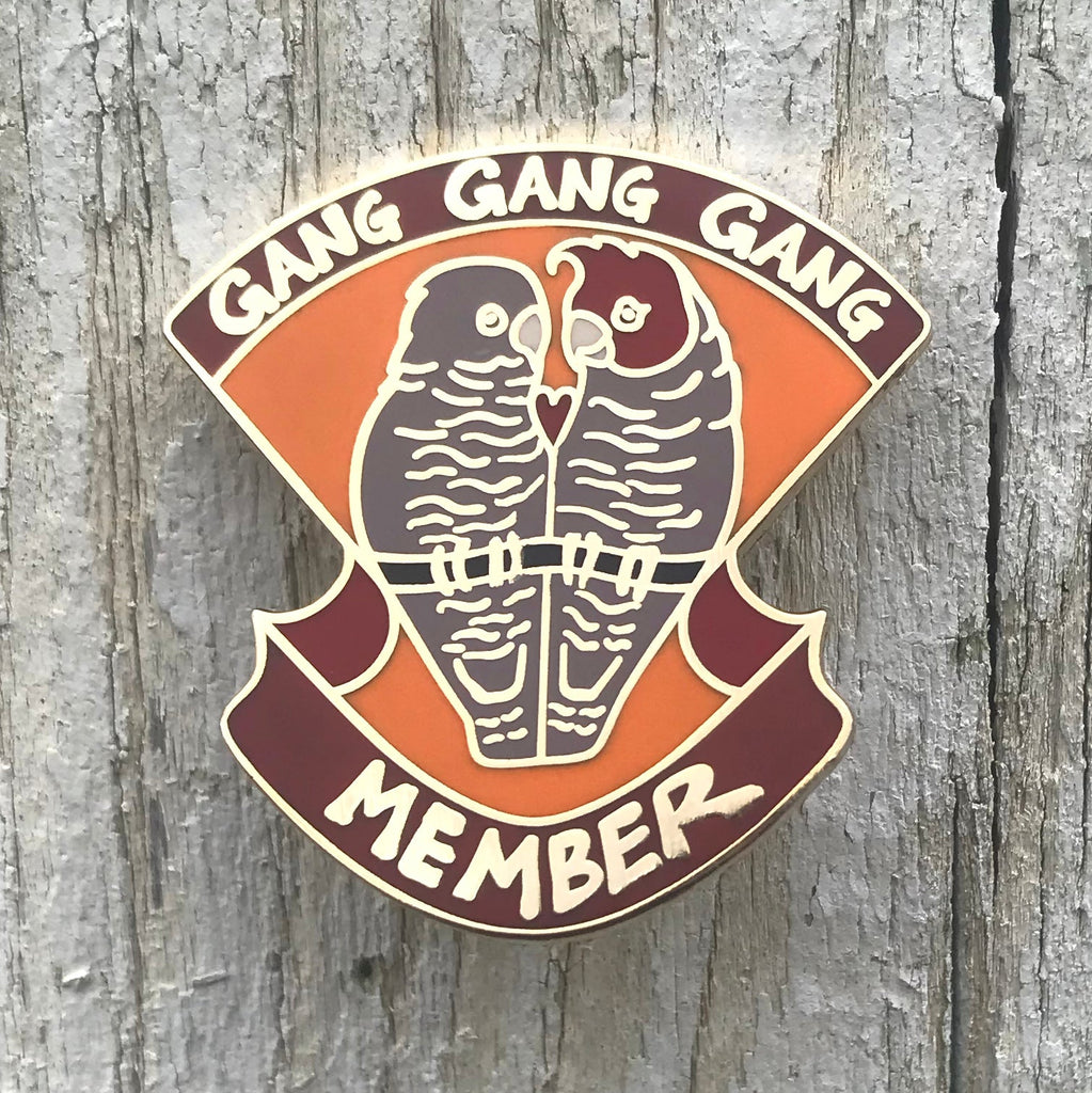 Bridget Farmer - Enamelled Lapel Pin - Gang Gang Gang Member