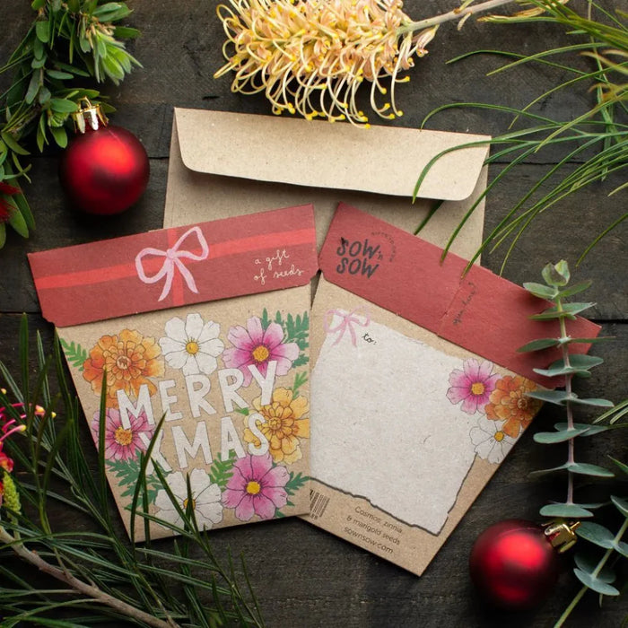 Sow 'n Sow - Gift of Seeds - Christmas Greetings - Xmas Blooms