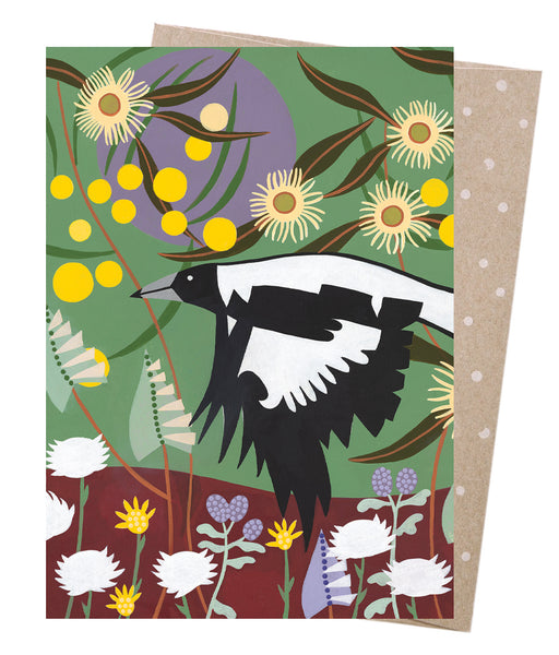Helen Ansell - Greeting Card - Magpie Season