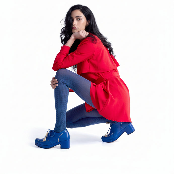 Tightology - Haptic - Organic Cotton Tights - Blue