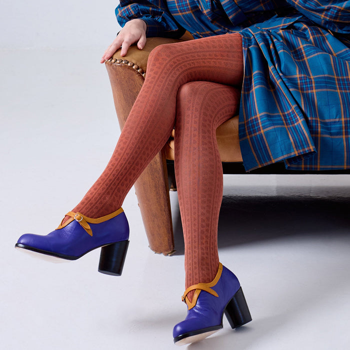 Tightology - Haptic - Organic Cotton Tights - Terracotta