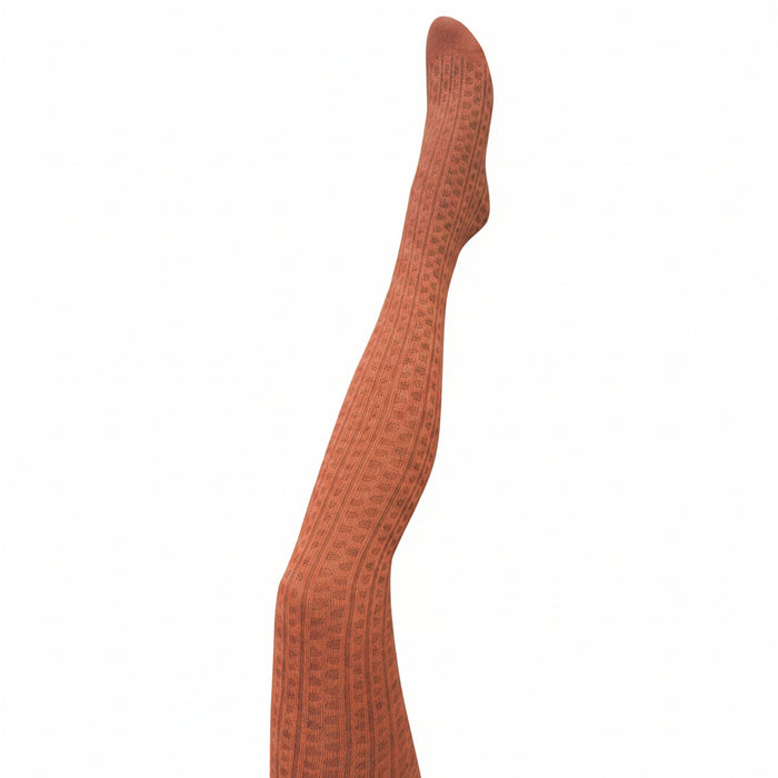 Tightology - Haptic - Organic Cotton Tights - Terracotta