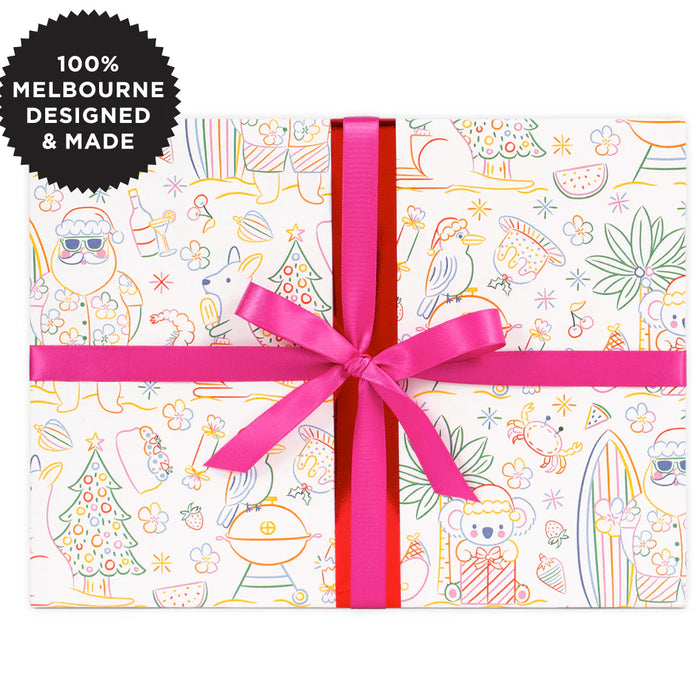 Inky Co - Christmas Matte Roll Wrap - Coogee