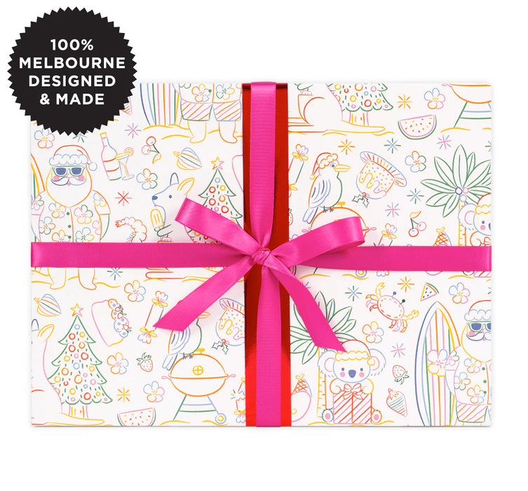 Inky Co - Christmas Matte Roll Wrap - Coogee