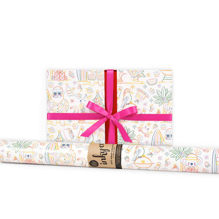 Inky Co - Christmas Matte Roll Wrap - Coogee