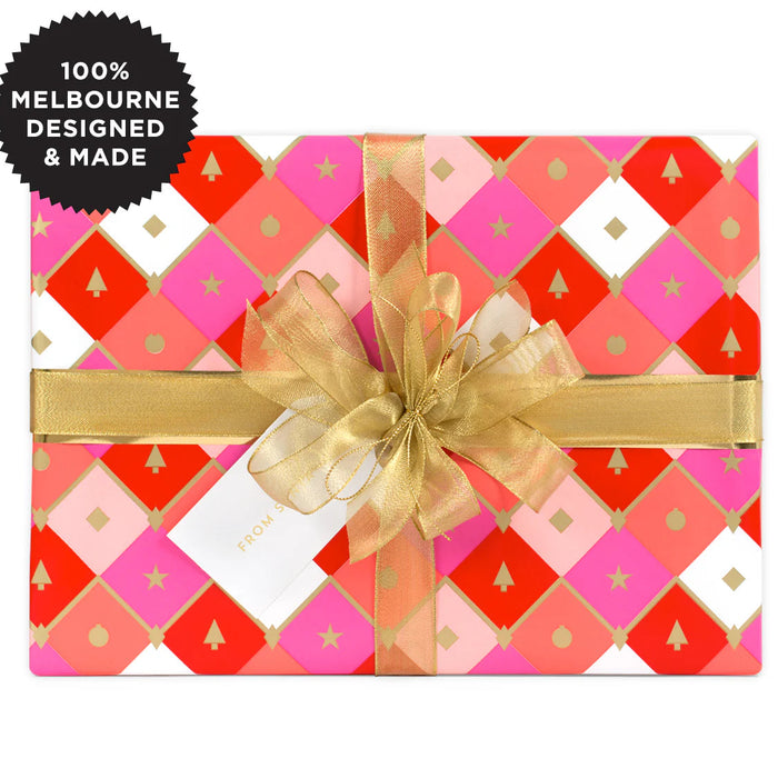 Inky Co - Christmas Matte Roll Wrap - Diamonds