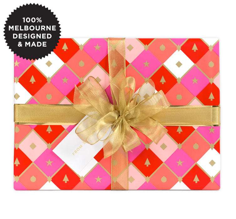 Inky Co - Christmas Matte Roll Wrap - Diamonds