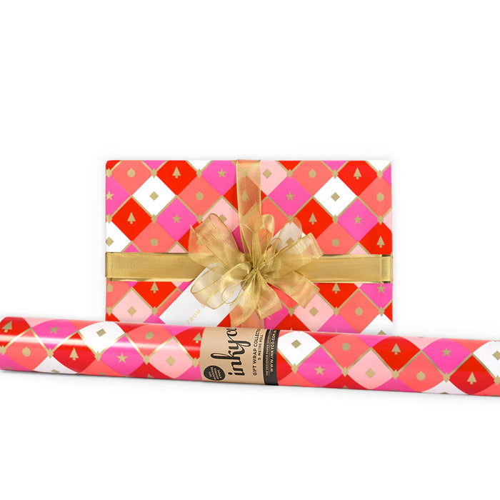 Inky Co - Christmas Matte Roll Wrap - Diamonds