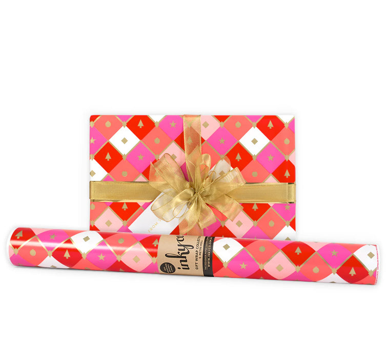 Inky Co - Christmas Matte Roll Wrap - Diamonds