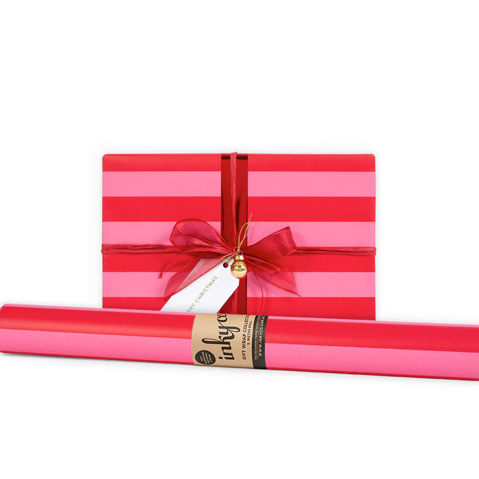 Inky Co - Matte Roll Wrap - Stripe Pink