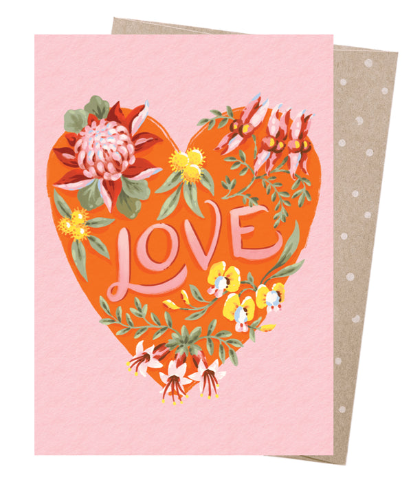Jayne Branchflower - Greeting Card - Love Heart Natives