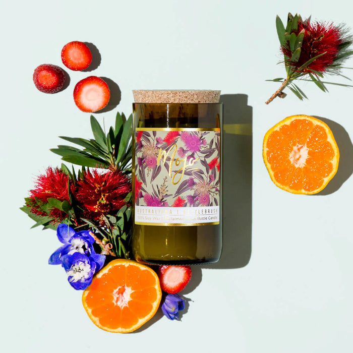 Mojo Candle Co - Wine Bottle Candle - Bottlebrush