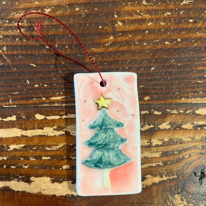 Teen Ceramic Christmas Rectangular Ornament