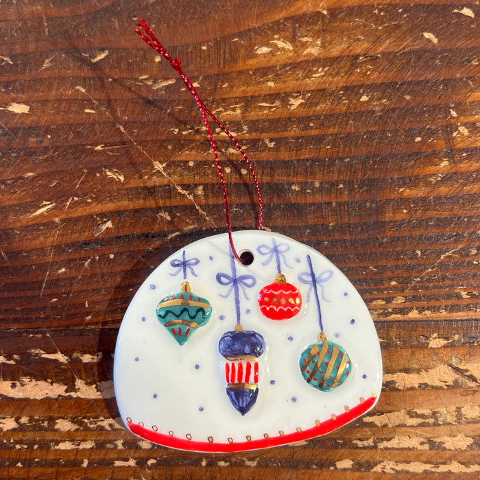 Teen Ceramic Christmas Semicircle Ornament