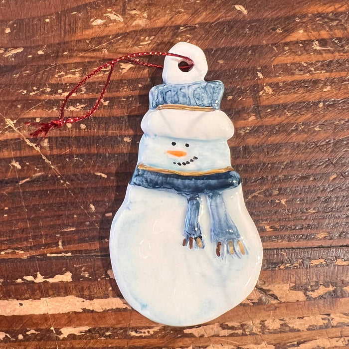 Teen Ceramic Christmas Snowman Ornament