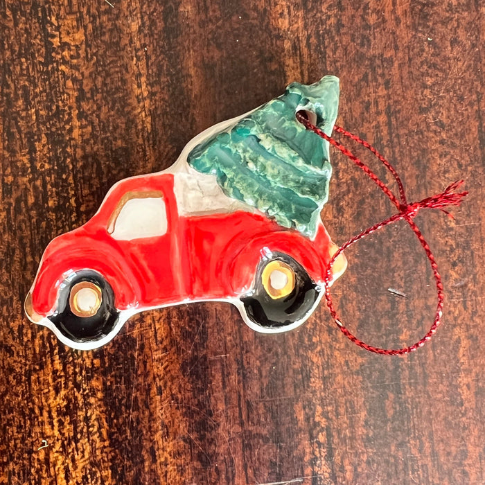 Teen Ceramic Christmas Car Ornament