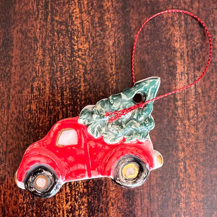 Teen Ceramic Christmas Car Ornament